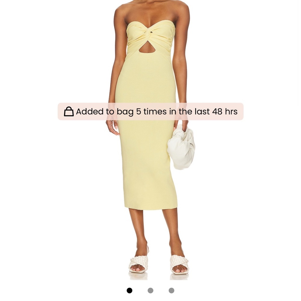 Maia Dress - Yellow Strapless
